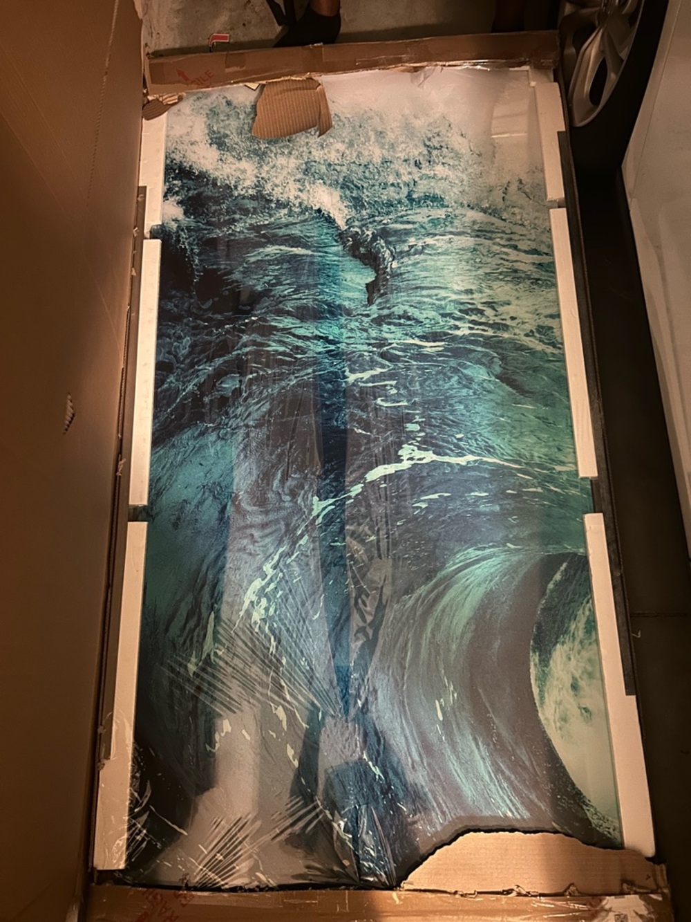 Ocean Wave Wall Art Print - Blue
